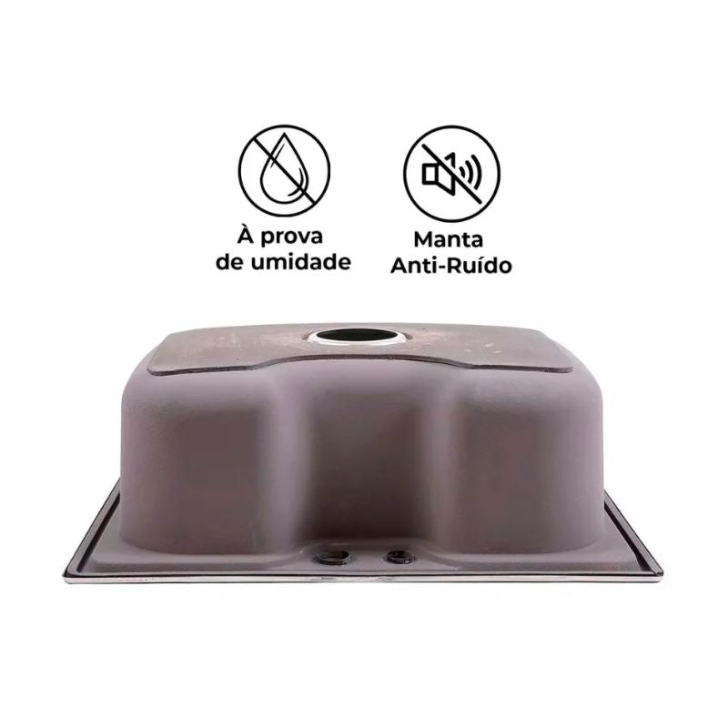 Cuba para Cozinha Gourmet Aço Inox Com Acessórios 60x42