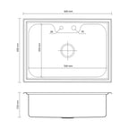 Cuba para Cozinha Gourmet Aço Inox Com Acessórios 60x42