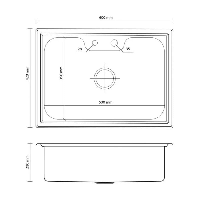 Cuba para Cozinha Gourmet Aço Inox Com Acessórios 60x42