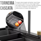 Cuba Cozinha Gourmet Cascata Torneira Lavador Copos