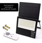 Refletor LED Solar 200W 300W IP67 Placa Ajustável
