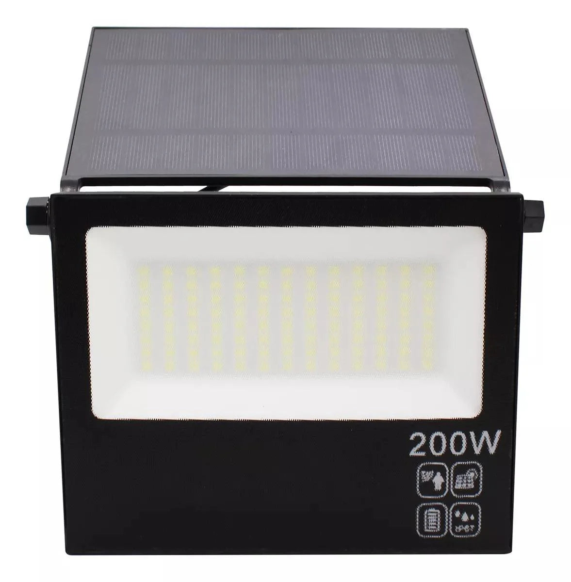 Refletor LED Solar 200W IP67 Placa Ajustável