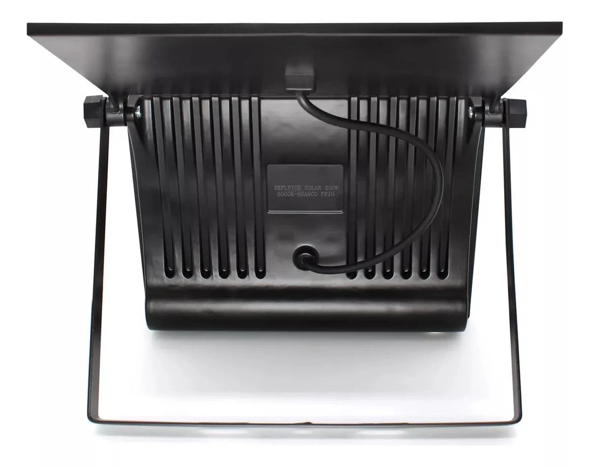 Refletor LED Solar 200W IP67 Placa Ajustável