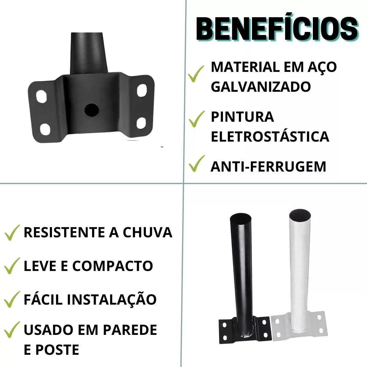 Suporte Refletor Solar 60cm Aço Galvanizado