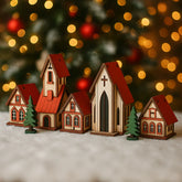Decoração de Natal Vila de casas 5 peças