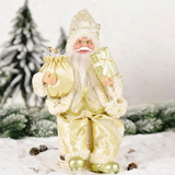 Papai Noel Clássico em Ouro e Neve