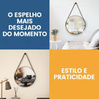Espelho Decorativo Redondo Beady Suspenso de Parede