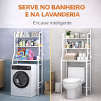 Estante Organizadora para Banheiro e Lavanderia em Aço - 3 Níveis