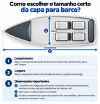 Capa para Barco e Lancha Impermeável Proteção UV Ajuste Seguro até 6,7m