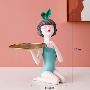 Busto Decorativo Lili Sweet Girl Tray