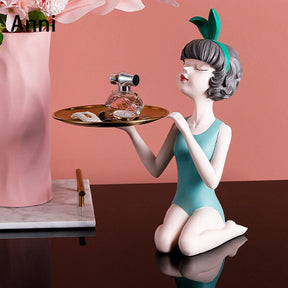 Busto Decorativo Lili Sweet Girl Tray