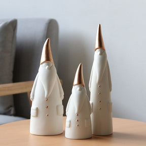 Kit 3 Enfeites de Natal Escandinavo com Pai Noel Decorativo