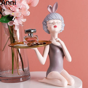 Busto Decorativo Lili Sweet Girl Tray