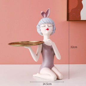 Busto Decorativo Lili Sweet Girl Tray