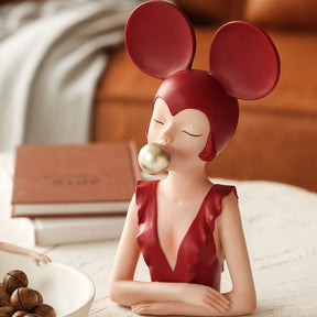 Busto Decorativo Lili Red Ears
