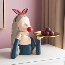 Busto Decorativo Lili Monalisa Bandeja