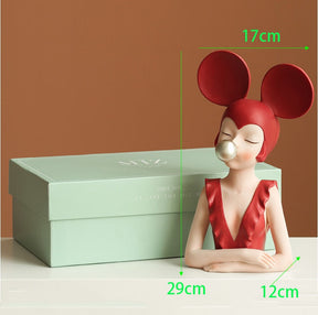 Busto Decorativo Lili Red Ears