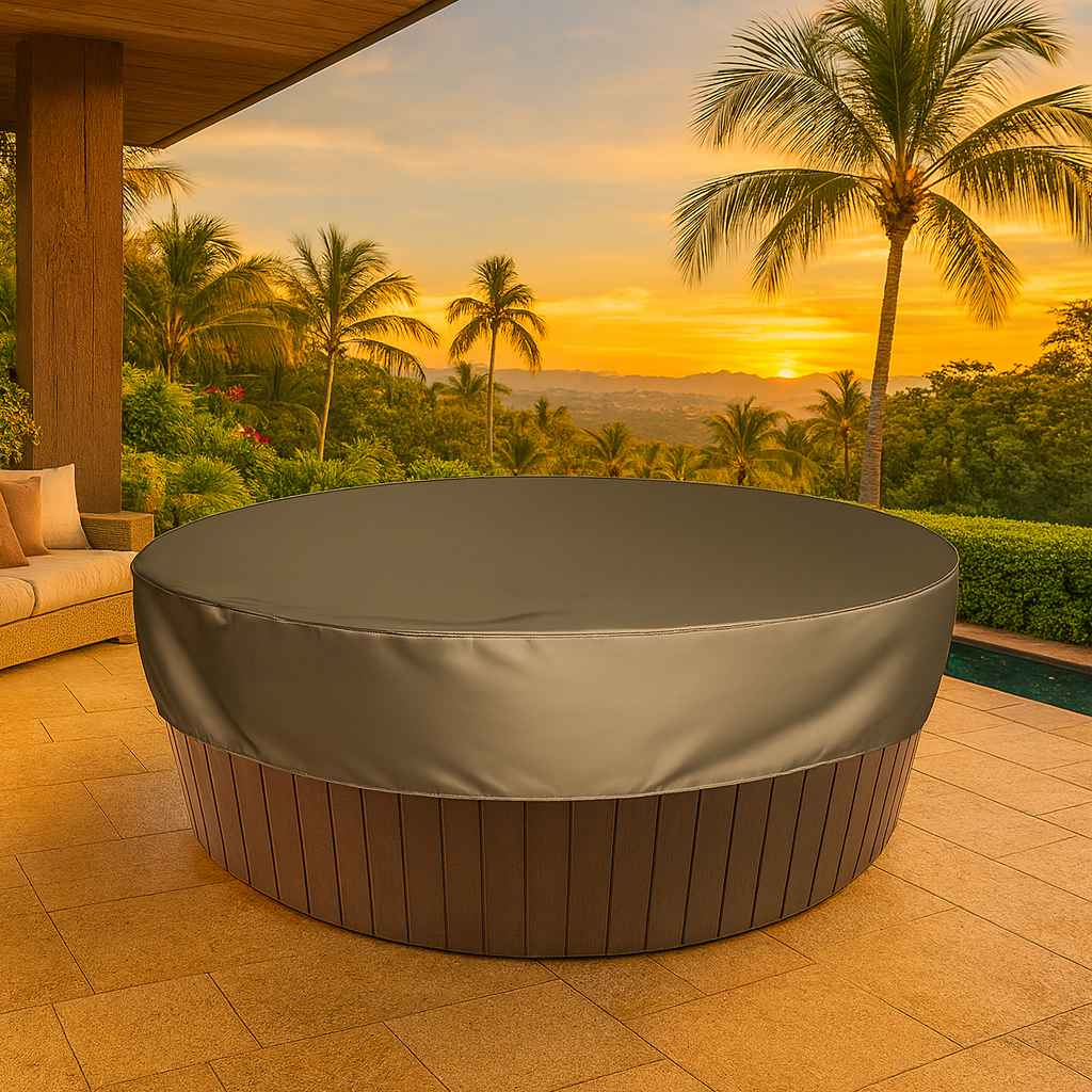 Capa para Banheira e SPA Impermeável Anti-UV Redonda