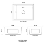 Kit Cuba Cozinha Gourmet Aço Inox C/ Torneira Flexível Preto