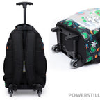 Aventura escolar garantida com o Kit Mochila Dino Espacial de Rodinhas. Inclui lancheira térmica e estojo. Resistente, prático e ideal para meninos. Compre já!