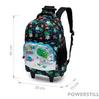 Aventura escolar garantida com o Kit Mochila Dino Espacial de Rodinhas. Inclui lancheira térmica e estojo. Resistente, prático e ideal para meninos. Compre já!