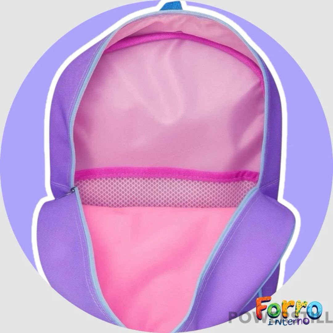 Kit escolar completo Lilo & Stitch com mochila de rodinha ergonômica, lancheira térmica e estojo duplo. Durabilidade e magia para sua filha.