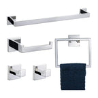 Kit Acessórios Para Banheiro Aço Inox 5 Peças