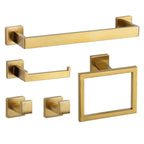 Kit Acessórios Para Banheiro Aço Inox 5 Peças