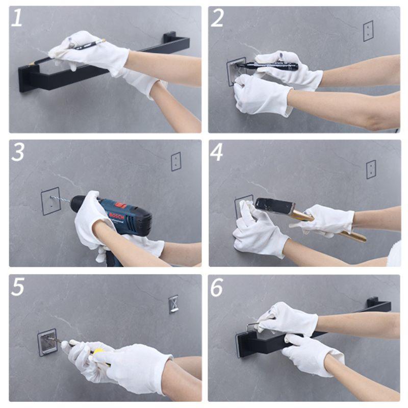 Kit Acessórios Para Banheiro Aço Inox 5 Peças