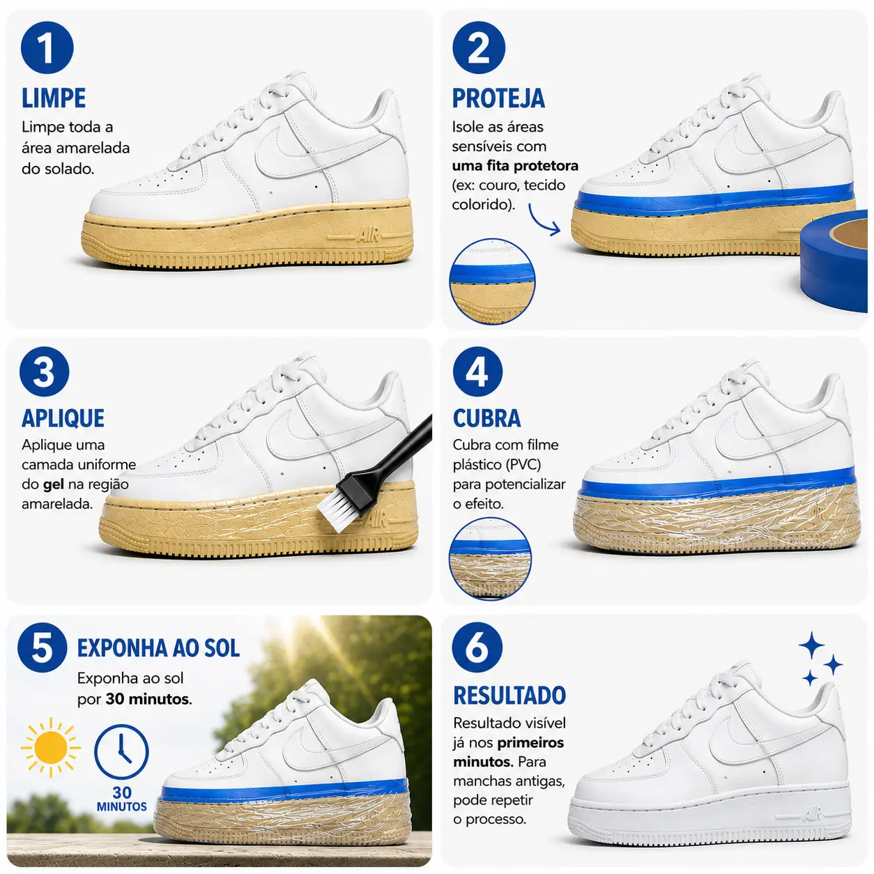 Limpa Tênis North Moon Powerstill - Branco Renovado