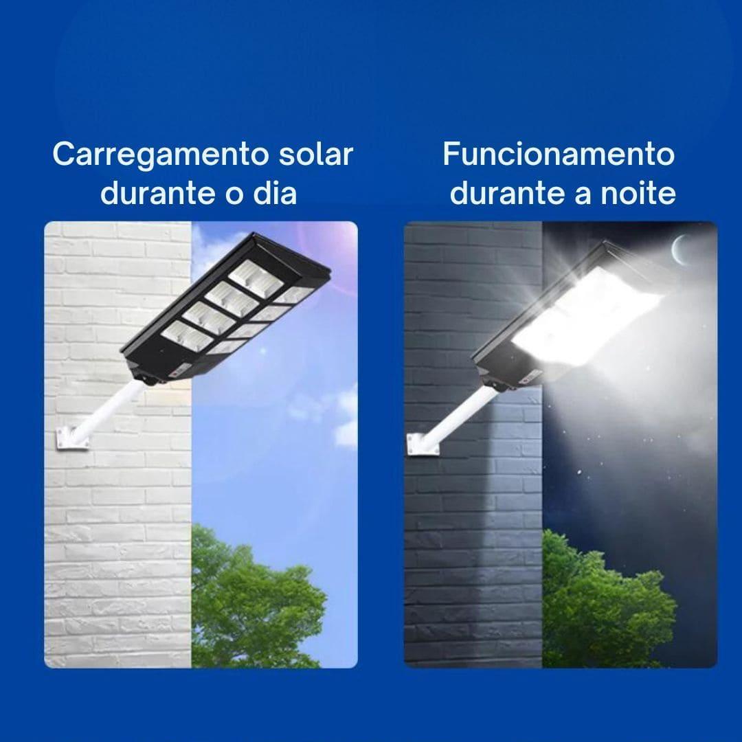 Luminária LED Solar 1000W com Sensor de Presença IP66 Poerstill
