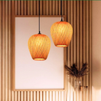 Luminária Pendente Bambu Rattan