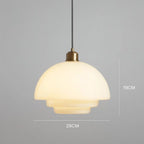 Luminária Pendente de Vidro Branco Art Glass