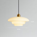 Luminária Pendente de Vidro Branco Art Glass