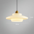 Luminária Pendente de Vidro Branco Art Glass