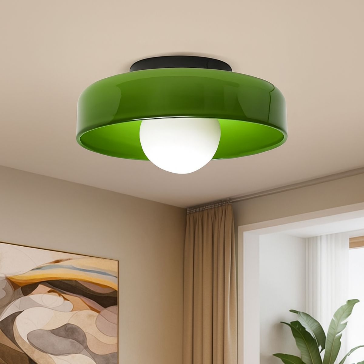 Luminária Plafon de Vidro Moderno Nórdica