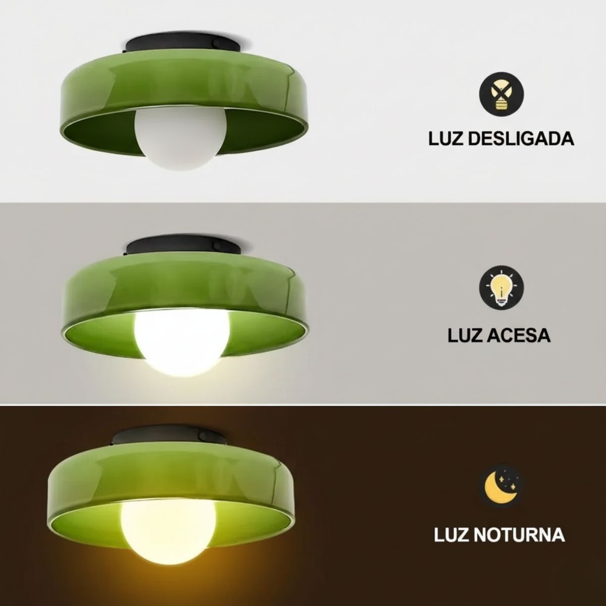Luminária Plafon de Vidro Moderno Nórdica