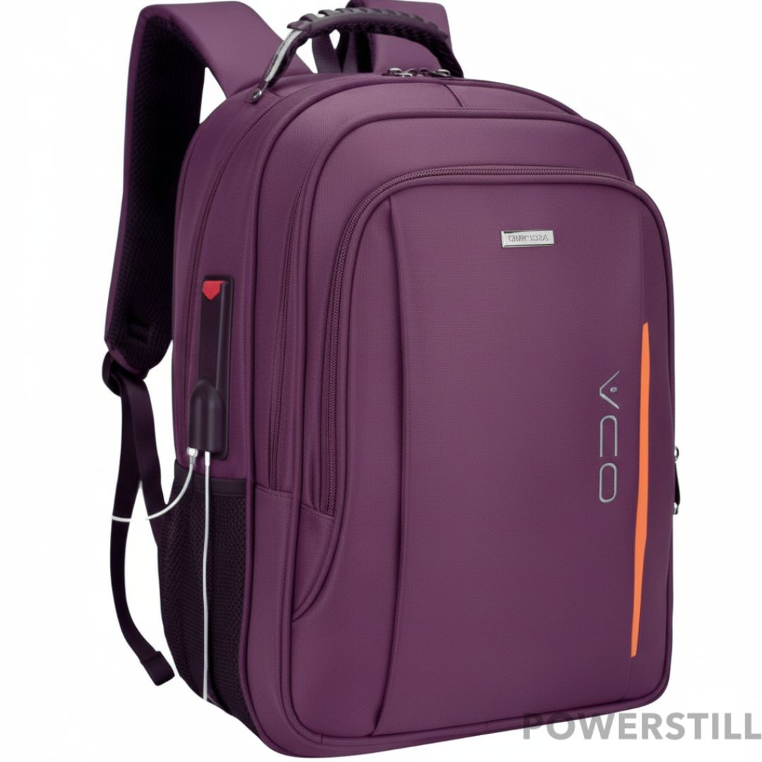 Garanta segurança e praticidade com a Mochila ACO. Com senha, USB, fone, impermeável e para notebook 17". Perfeita para trabalho, faculdade e viagens.