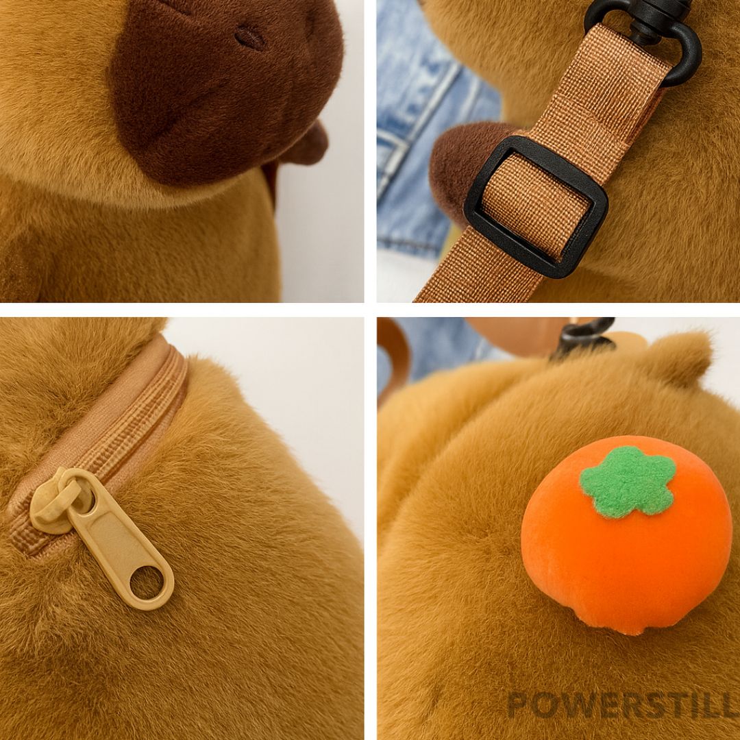 Garanta sua Mochila Capivara e transforme seu look! Pelúcia macia, estilo Kawaii e foco total em alegria e destaque. Estoque limitado. Clique e leve a sua.