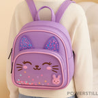 Mochila escolar infantil de alta qualidade com zíperes e estampa fofa. Ideal para creche, passeios e organização. Conforto e segurança para sua filha!