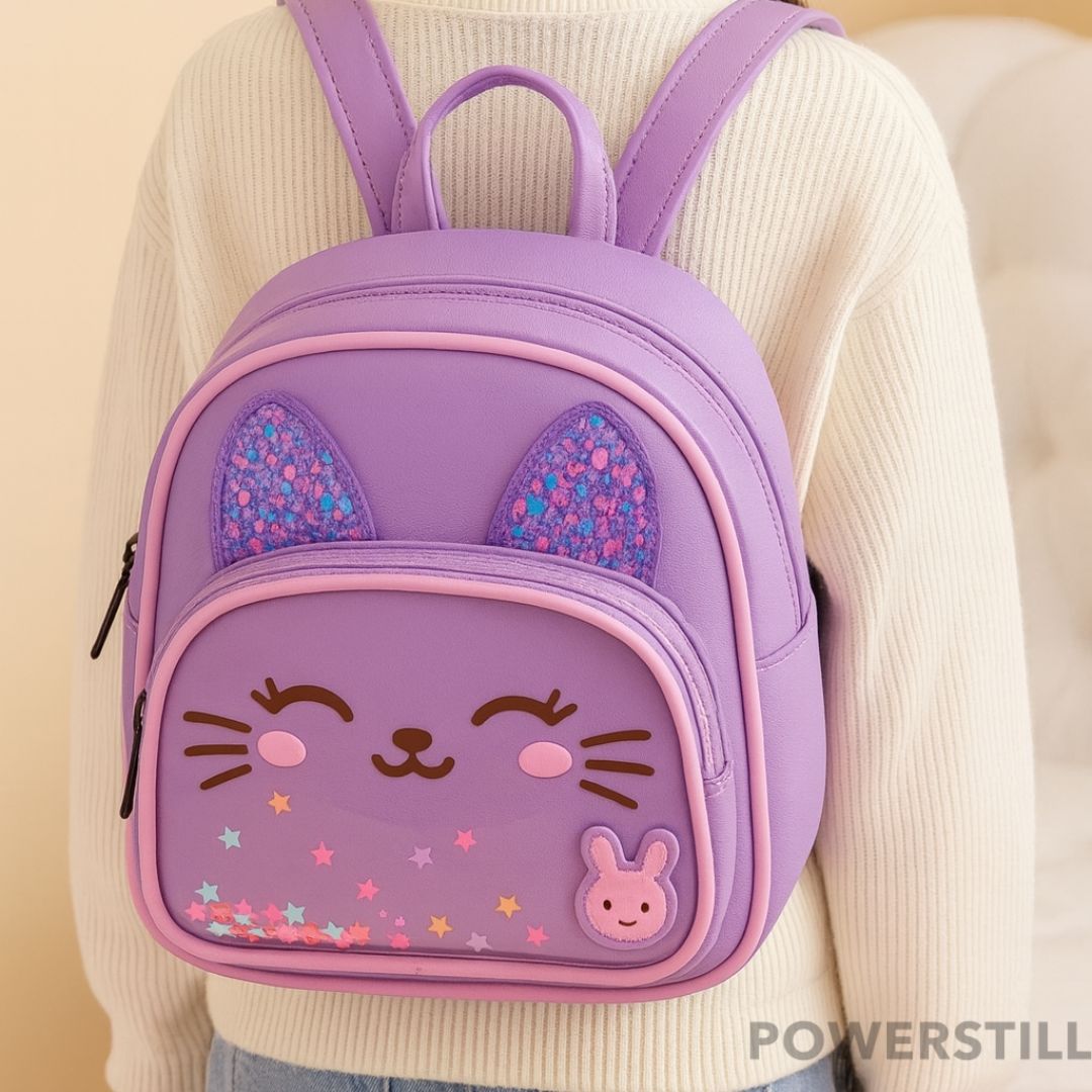 Mochila escolar infantil de alta qualidade com zíperes e estampa fofa. Ideal para creche, passeios e organização. Conforto e segurança para sua filha!