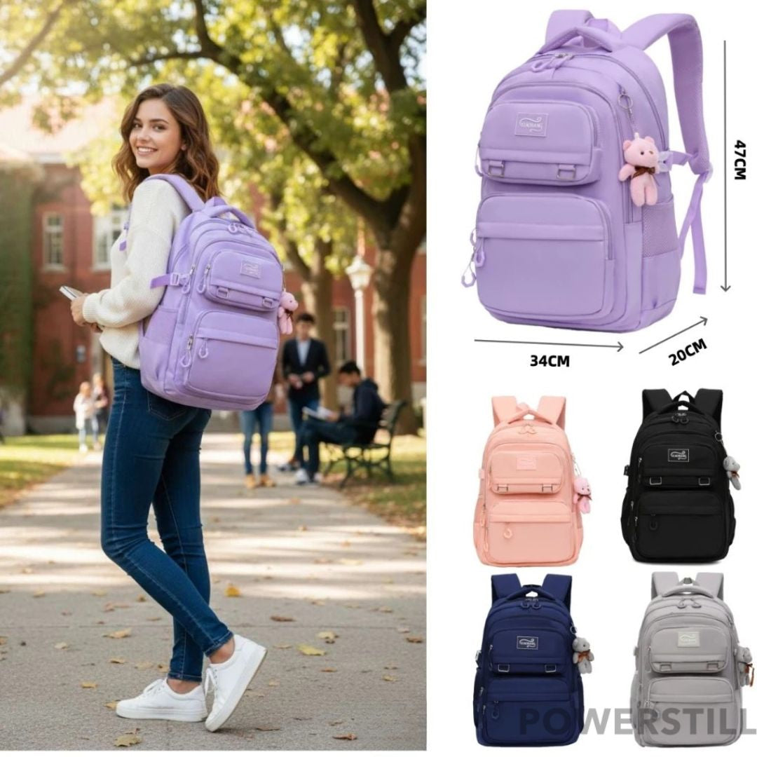 Mochila Unissex Impermeável com porta-chaves Versátil