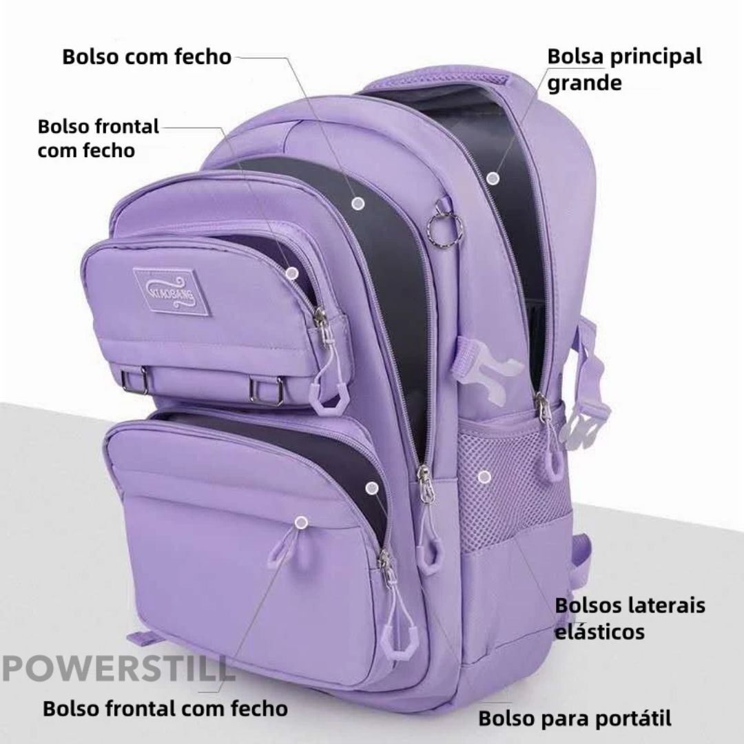 Mochila Unissex Impermeável com porta-chaves Versátil