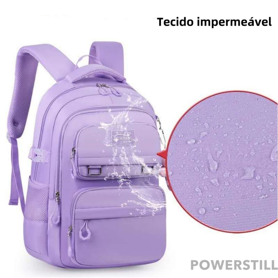 Mochila Unissex Impermeável com porta-chaves Versátil
