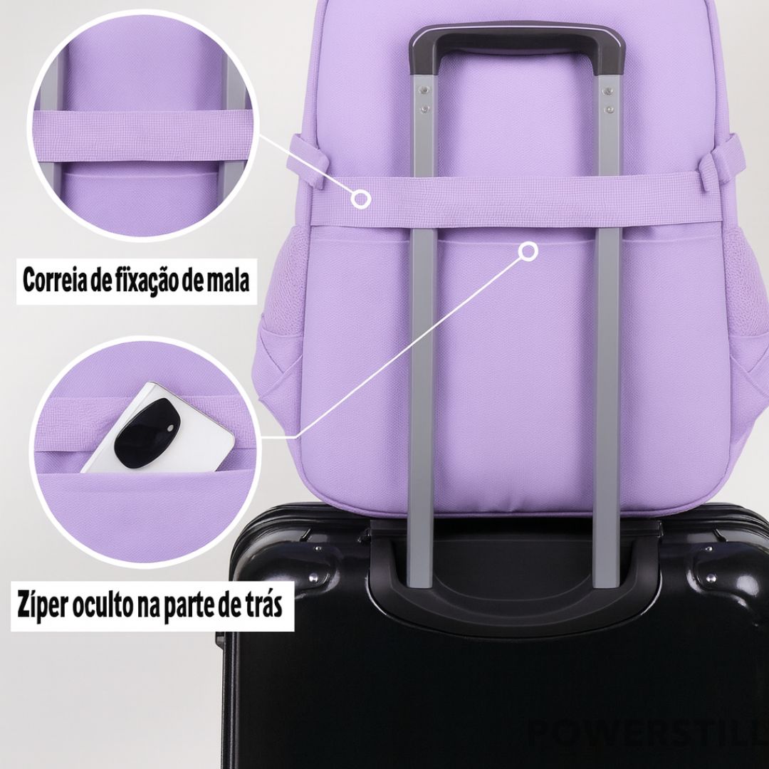 Mochila Unissex Impermeável com porta-chaves Versátil