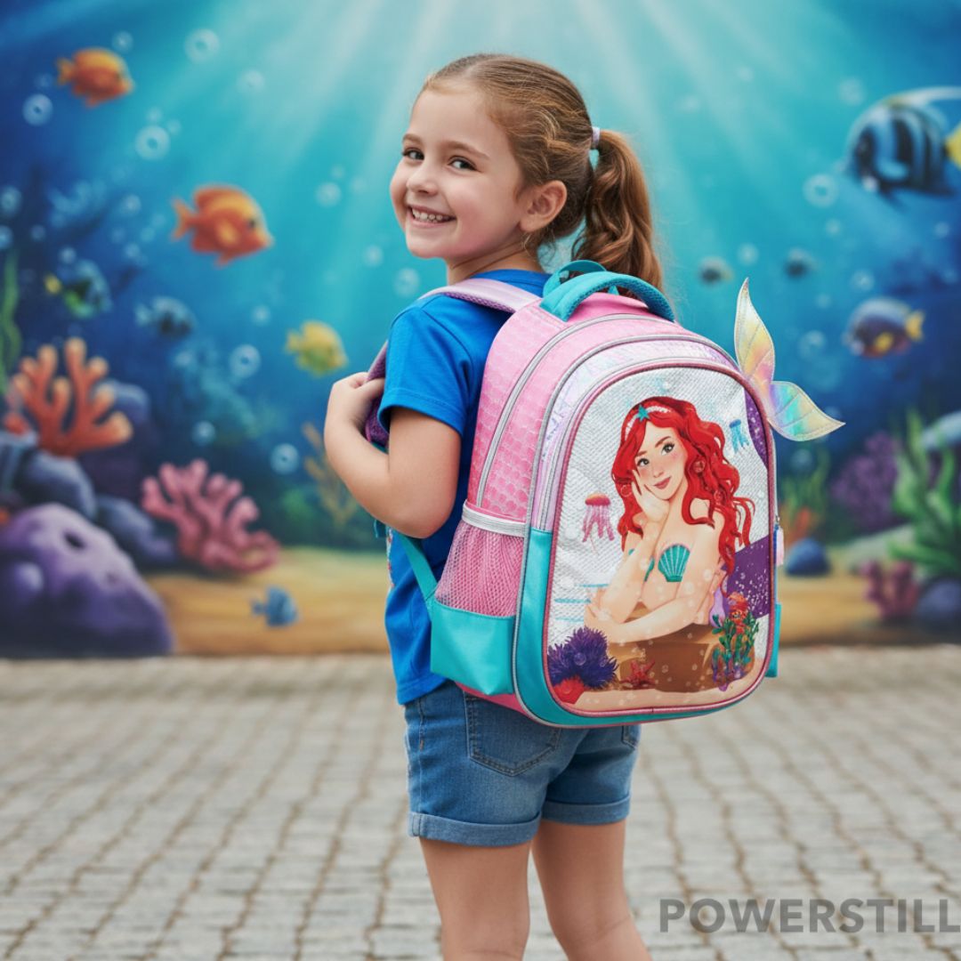 Mochila Princesas. Conforto, durabilidade e o brilho para sua filha. Garanta a volta às aulas mais mágica e feliz. Compre agora!
