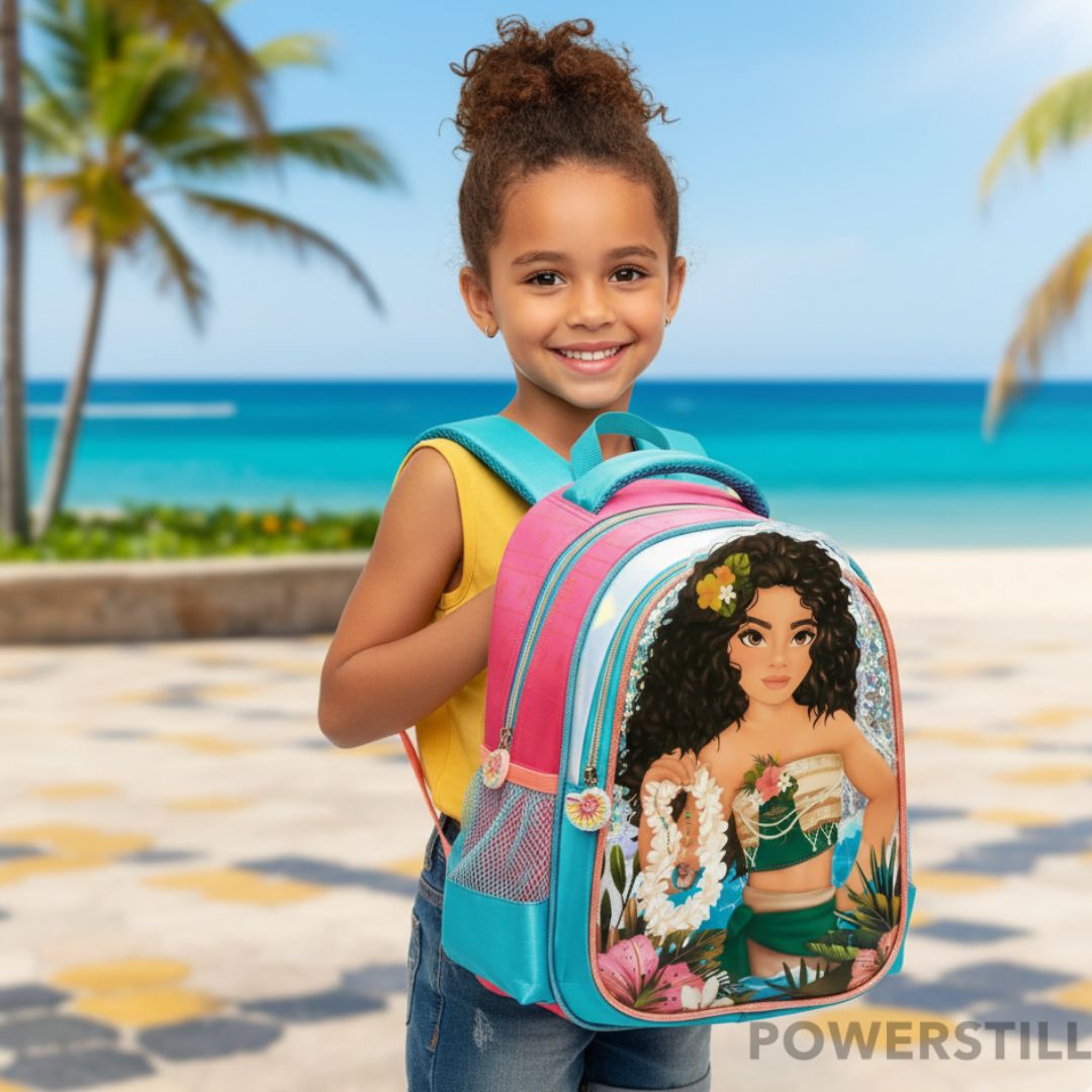 Mochila Princesas. Conforto, durabilidade e o brilho para sua filha. Garanta a volta às aulas mais mágica e feliz. Compre agora!