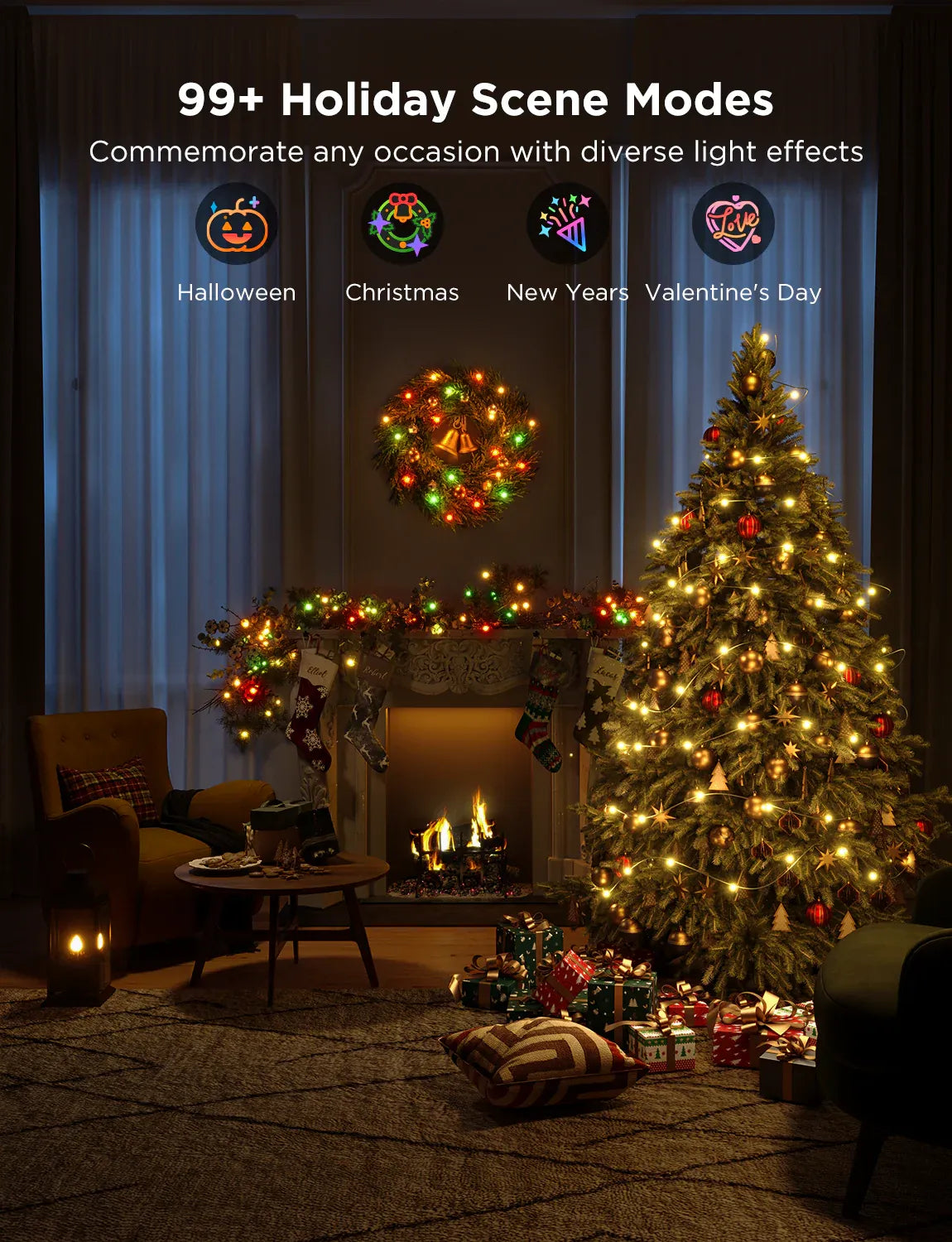 Pisca Pisca Natal LED RGB com Sensor e App - IP68 USB (cópia)