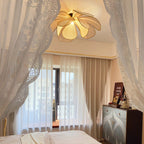 Pendente Rústico de Rattan Petal