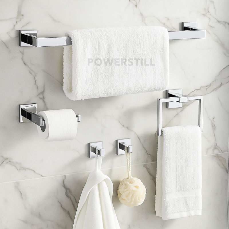 Acessório Para Banheiro Aço Inox 5 Peças [ÚLTIMAS UNIDADES]